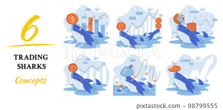 Whale emerges from water and holds gold coins on its nose. Inexperienced investor, bad investment Whale emerges from water and holds gold coins on its nose. Inexperienced investor, bad investment 98799555