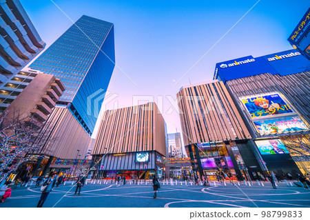 Tokyo cityscape in Japan View of Hareza Ikebukuro at the east exit of Ikebukuro Station Tokyo cityscape in Japan View of Hareza Ikebukuro at the east exit of Ikebukuro Station 98799833
