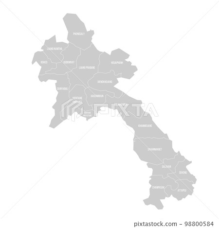 Laos political map of administrative divisions Laos political map of administrative divisions 98800584