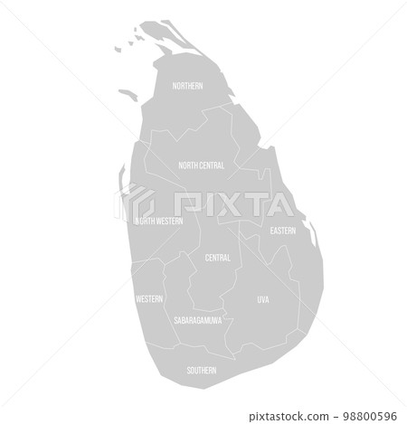 Sri Lanka political map of administrative divisions Sri Lanka political map of administrative divisions 98800596