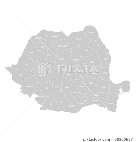 Romania political map of administrative divisions 98800657