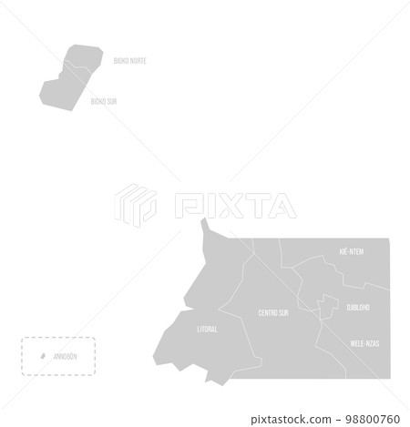 Equatorial Guinea political map of administrative divisions 98800760