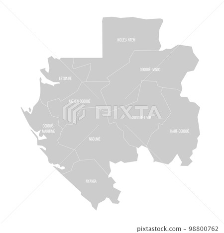 Gabon political map of administrative divisions 98800762