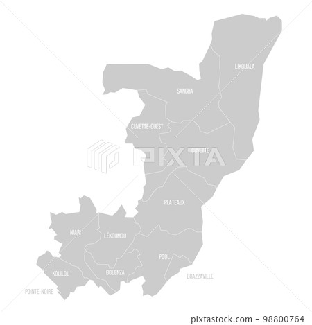 Republic of the Congo political map of administrative divisions 98800764
