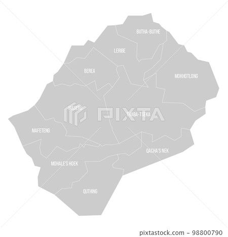 Lesotho political map of administrative divisions Lesotho political map of administrative divisions 98800790