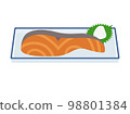 Illustration of grilled salmon 98801384