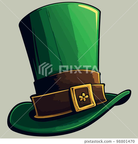 green hat isolated to illustrate saint patrick day 98801470