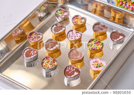 Valentine's Day chocolate making image Valentine's Day chocolate making image 98801650