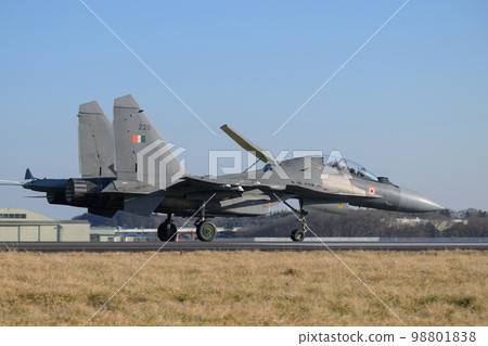 Indian Air Force Sukhoi Su-30MKI landing Indian Air Force Sukhoi Su-30MKI landing 98801838