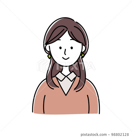 一位身穿襯衫、將頭髮盤起來的女士的圖標 一位身穿襯衫、將頭髮盤起來的女士的圖標 98802128