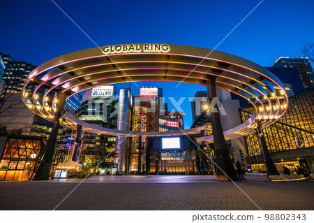 Tokyo cityscape in Japan February ・Ikebukuro Nishiguchi Park in front of Ikebukuro Station ・Looking at the global ring shining in “rainbow color” = February 1 Tokyo cityscape in Japan February ・Ikebukuro Nishiguchi Park in front of Ikebukuro Station ・Looking at the global ring shining in “rainbow color” = February 1 98802343