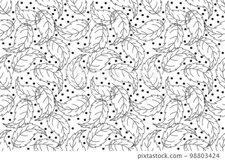 Outline Leaves Background 98803424