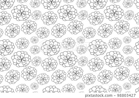 Outline Flower Background Outline Flower Background 98803427