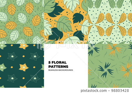 Floral Seamless Pattern Set  98803428