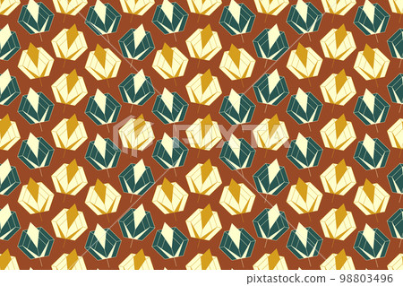 Geometric Flowers Background Geometric Flowers Background 98803496