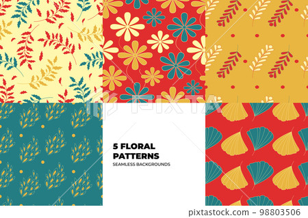 Botanical Background Set Botanical Background Set 98803506