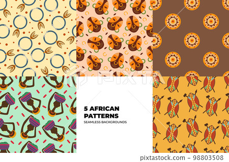 African Motif Pattern Set 98803508
