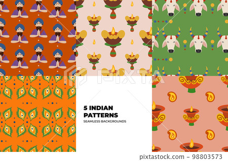 Indian Pattern Set 98803573