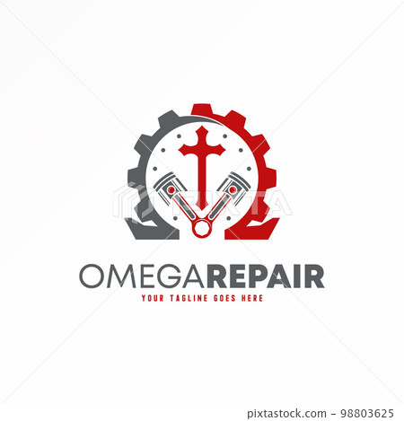 Unique Omega, Christian cross, Piston, and gear image graphic icon logo design abstract concept vector stock. Can be used as a symbol related to the workshop or science Unique Omega, Christian cross, Piston, and gear image graphic icon logo design abstract concept vector stock. Can be used as a symbol related to the workshop or science 98803625