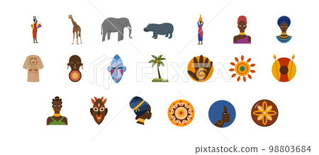 Africa Flat Icon Pack 98803684