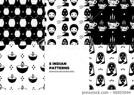 Indian Pattern Set Indian Pattern Set 98803694