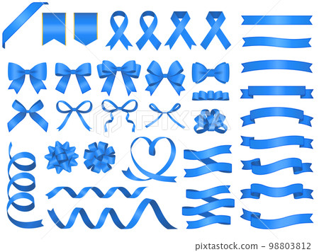 Ribbon treatment set_blue 98803812