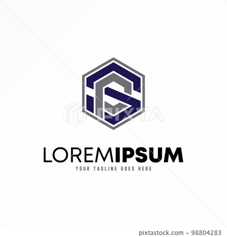 Letter or word PS or SP font in hexagon image graphic icon logo design abstract concept vector stock. Can be used as a symbol related to initial or monogram 98804283