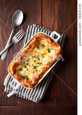 freshly baked lasagna freshly baked lasagna 98805194