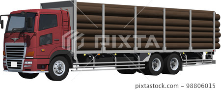 不會讓您想像特定製造商的原始大型卡車木材車，剪切圖插圖 98806015