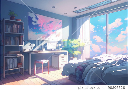 One room in a one-room apartment AI image 98806328