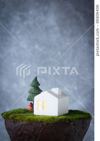 一個孤獨的房子的形象 98806406