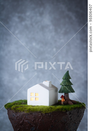 一個孤獨的房子的形象 98806407