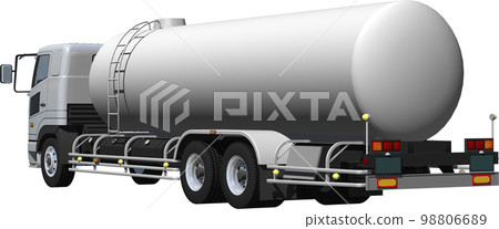 不會讓您想像特定製造商的原始大型油罐車,剪切圖插圖 不會讓您想像特定製造商的原始大型油罐車,剪切圖插圖 98806689