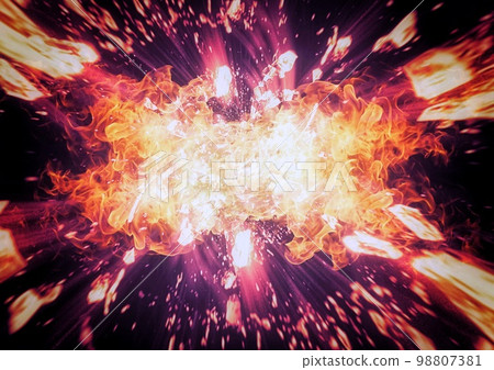 flame explosion background 98807381