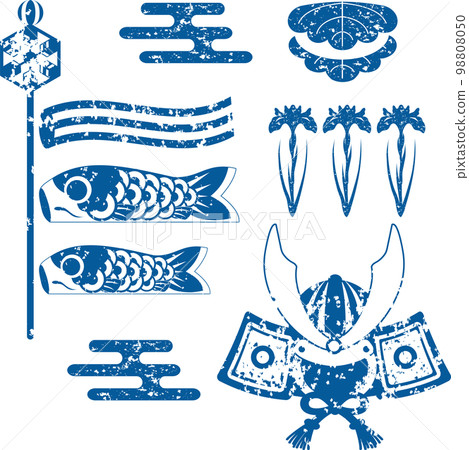 May Boy's Festival Children's Day Print Stamp Japanese Style Illustration Material Set 98808050