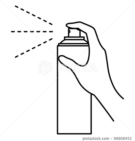 手噴罐霧化黑白背景透明 98808452