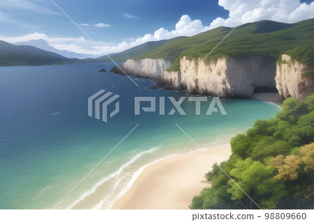 荒涼的夏日海灘 荒涼的夏日海灘 98809660