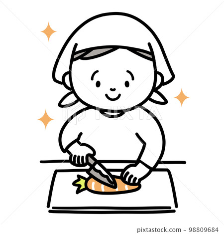 做飯的孩子 切菜的男孩 做飯的孩子 切菜的男孩 98809684