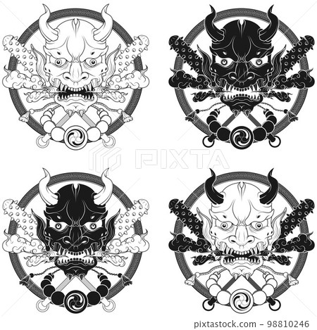 Demon Illustration Vector Art PNG, Demon Face Illustration, Art,  Artworkbeautiful, Black PNG Image For Free Download