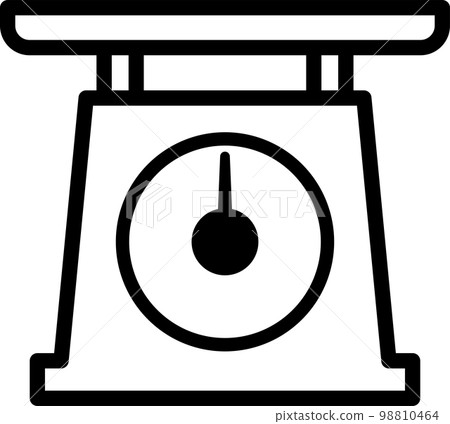 A simple monochrome illustration of a scale 98810464