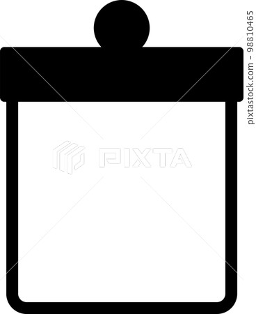 A simple monochrome illustration of a seasoning container 98810465