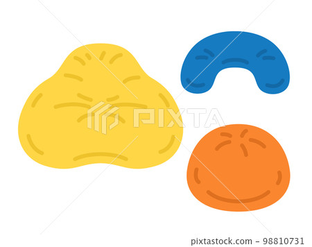 Various shapes of bead cushion illustrations 98810731