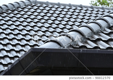 dark roof of house resident, construction industry dark roof of house resident, construction industry 98812370