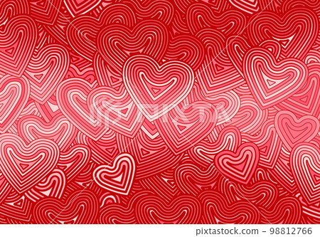 Valentine's Day greeting card template or background with hearts and line ornament. Retro fashion hippie psyhedelic design. Valentine's Day greeting card template or background with hearts and line ornament. Retro fashion hippie psyhedelic design. 98812766