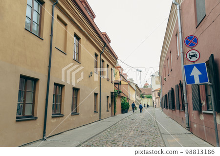 Vilnius old town street in Lithuania Vilnius old town street in Lithuania 98813186