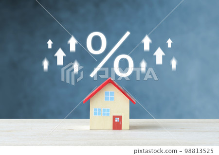 Image of rising mortgage interest rates 98813525