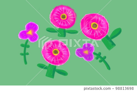 Pink flowers 98813698