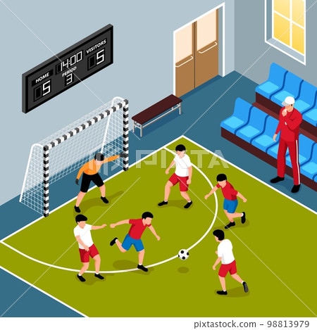 Isometric School Gym Illustration 98813979