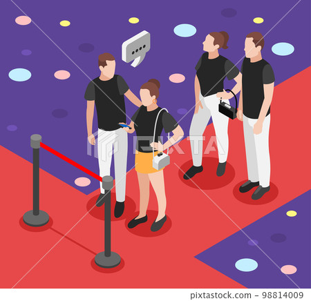 Queue Isometric Colored Composition Queue Isometric Colored Composition 98814009