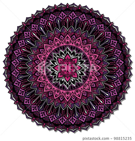 曼陀羅藝術(剪紙風格,粉紅色,幾何圖案) 曼陀羅藝術(剪紙風格,粉紅色,幾何圖案) 98815235